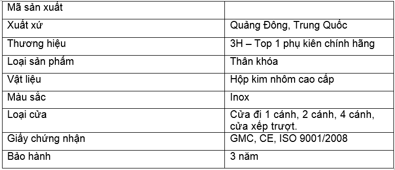 thong so than khoa 3085D