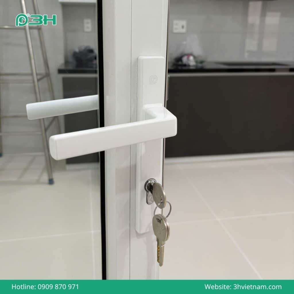 Tay nắm cửa nhôm kính cao cấp 3H