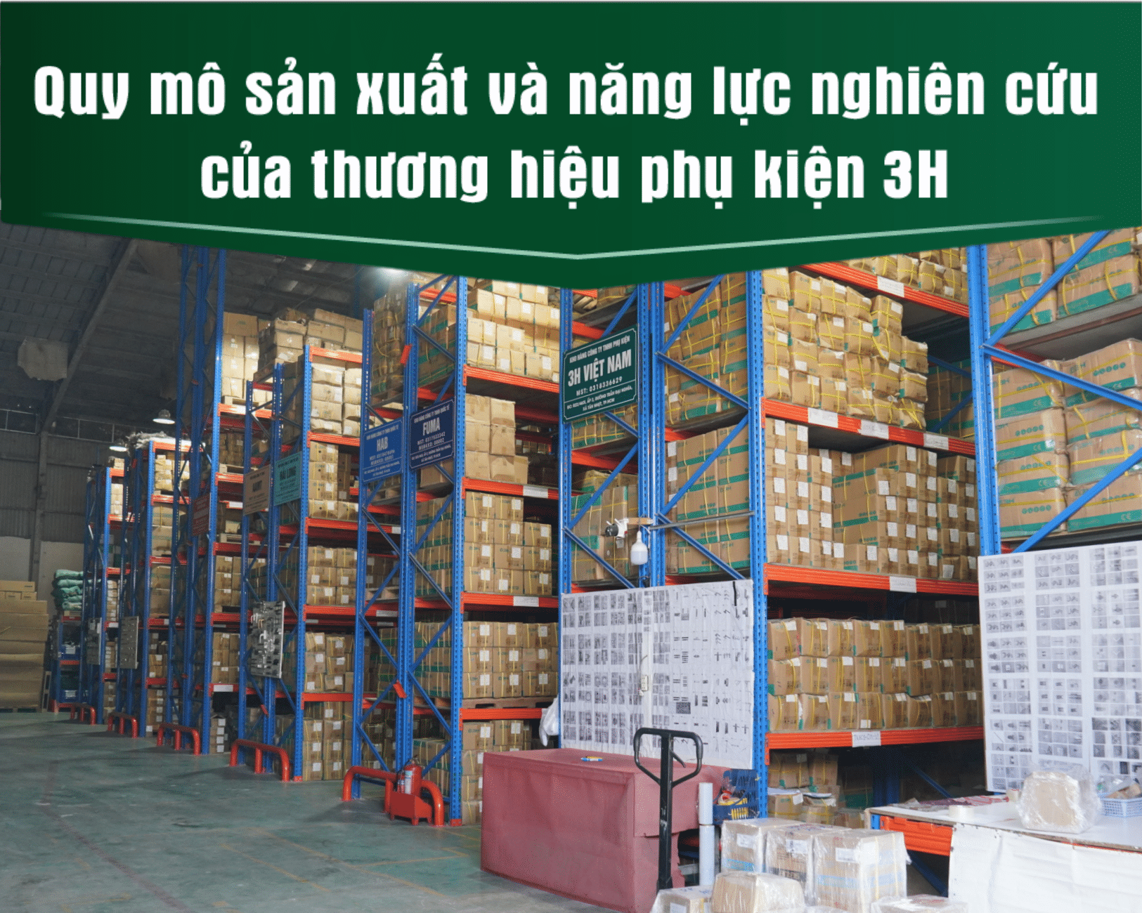 Quy mô sản xuất và năng lực nghiên cứu của nhà máy phụ kiện 3H Inc.