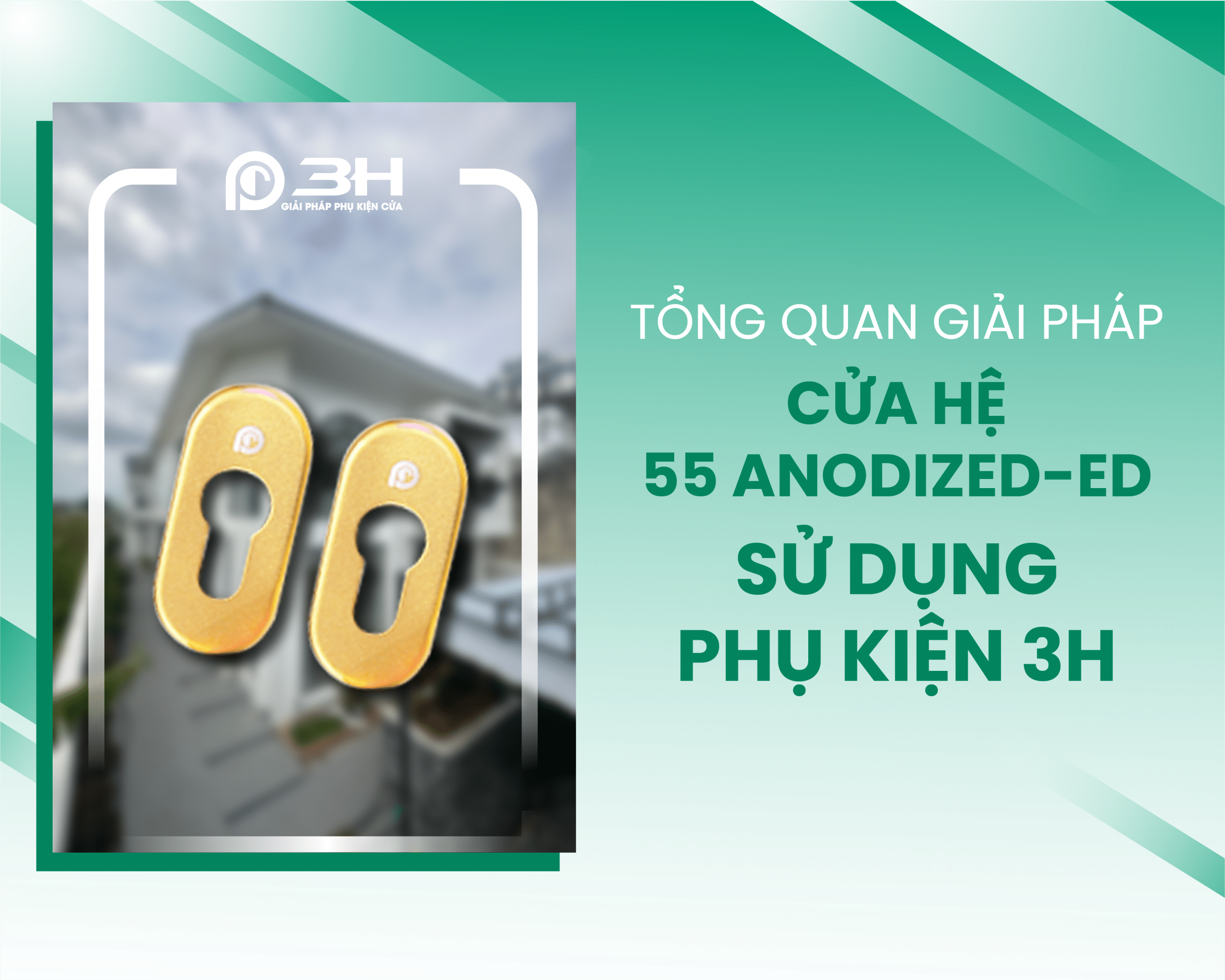 Tổng quan giải pháp cửa hệ 55 ANODIZED-ED sử dụng phụ kiện 3H