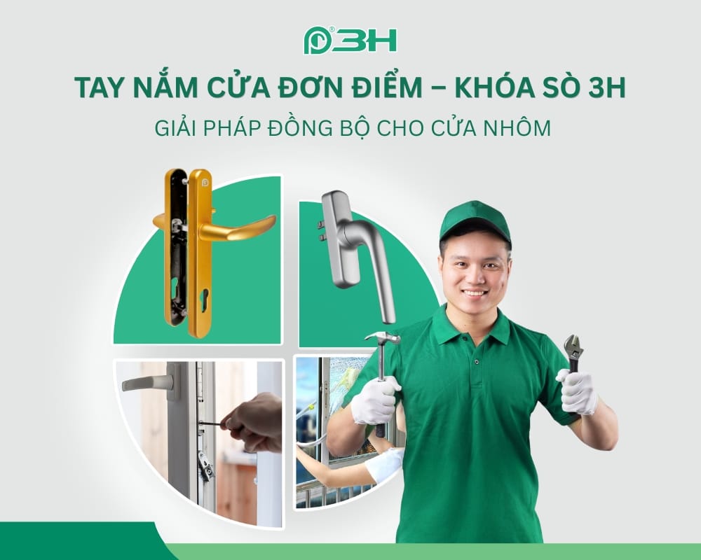 Tay nắm cửa đơn điểm 3H